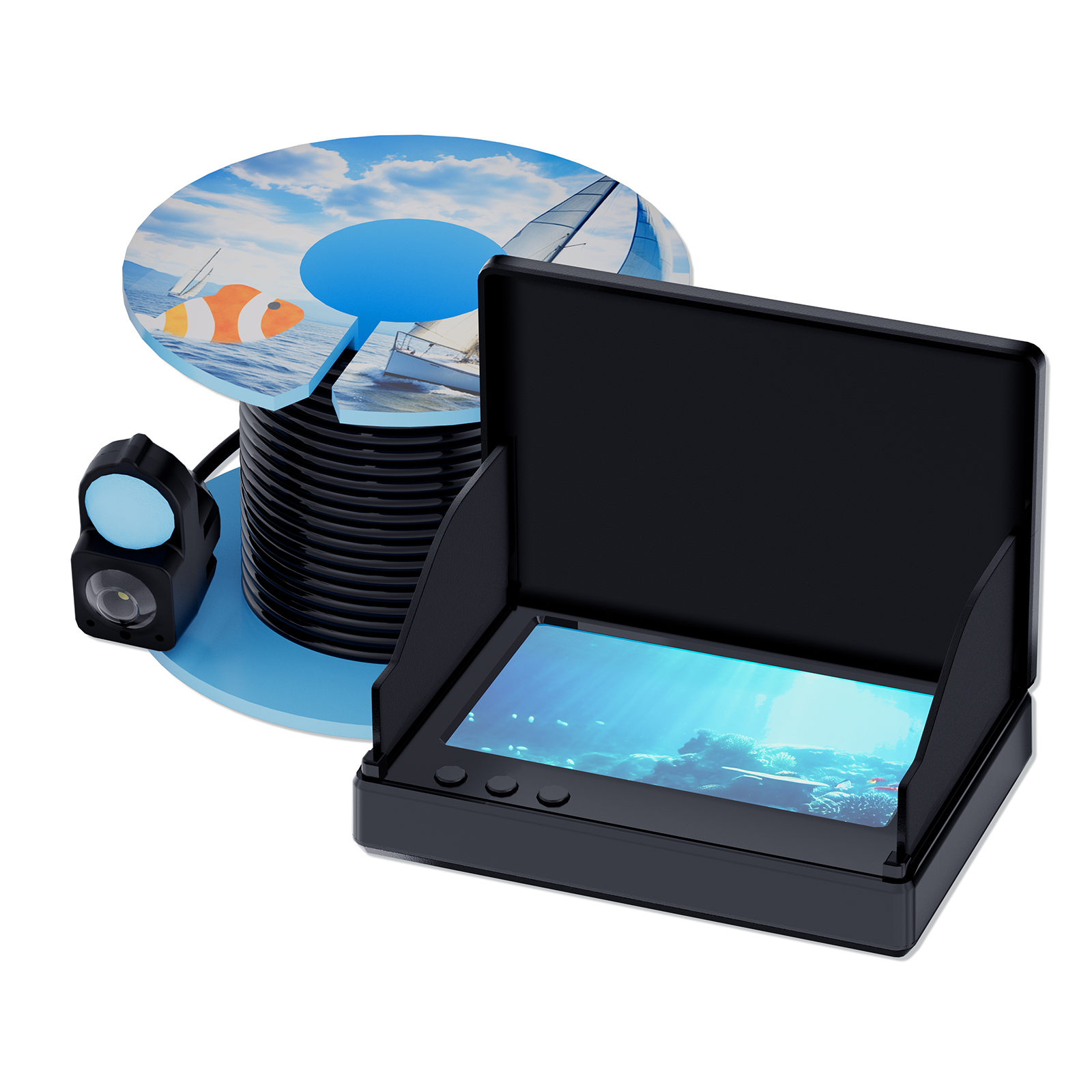 Underwater Camera - 4.3 Inch Underwater 15/30M Fishing Camera