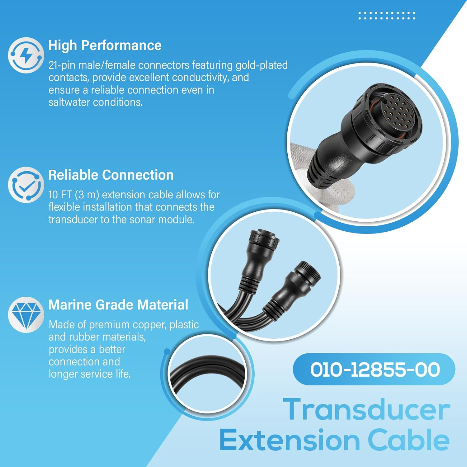 010-12855-00 Ship Transducer E - Fish Finder Cable avaliação e preço