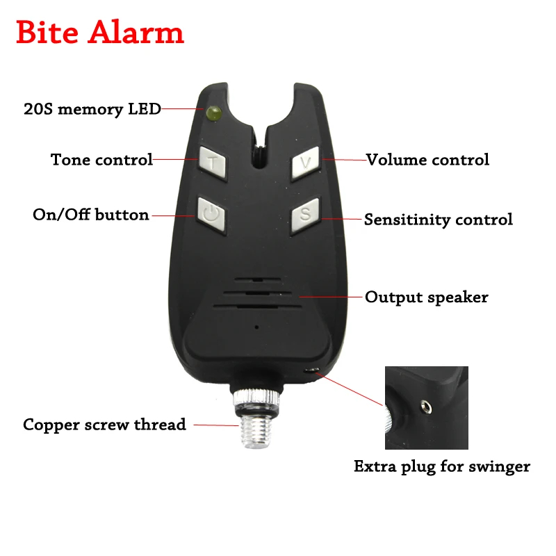 JSFUN 3PCS Carp Fishing Alarm  - Bite Alarm avaliação e preço