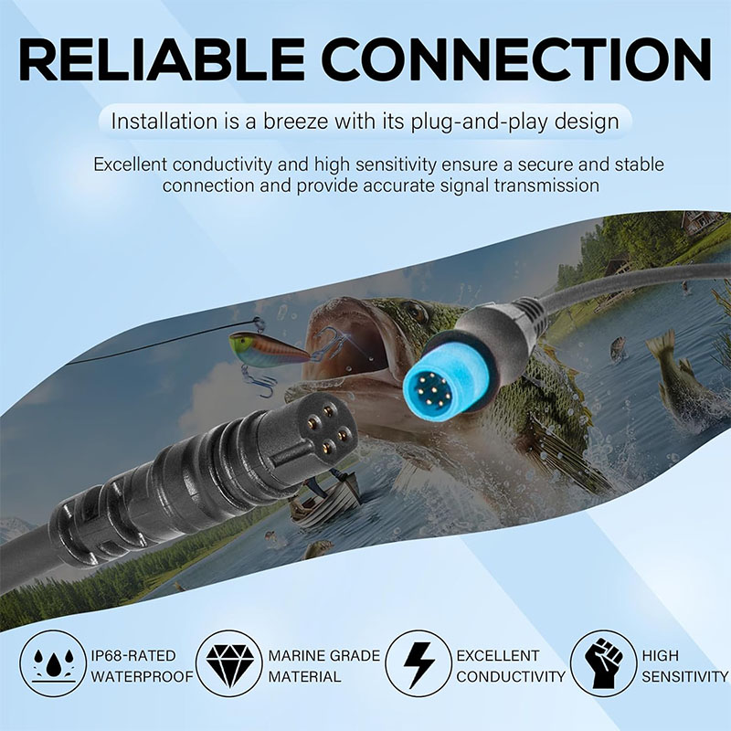 0101271900 8 Pin Transducer to - Fish Finder Cable avaliação e preço