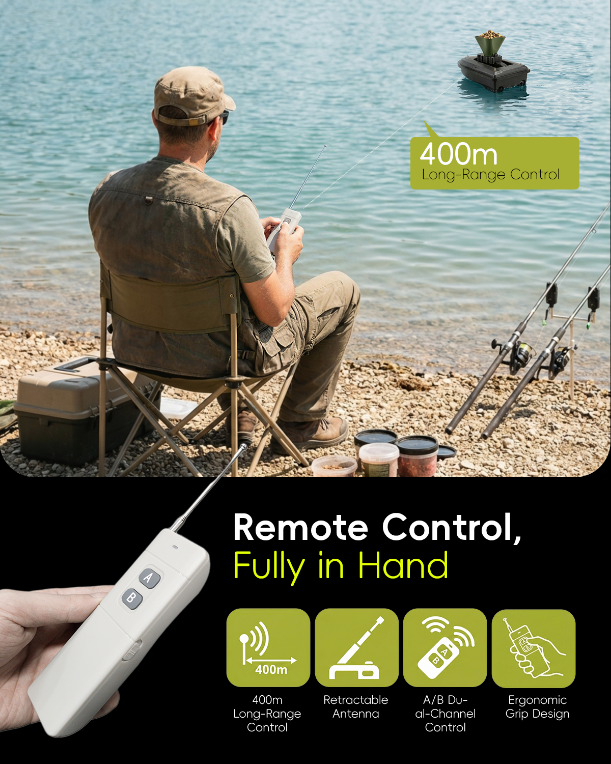 360° Rotating Bait Dispenser & - Fishing Gps avaliação e preço