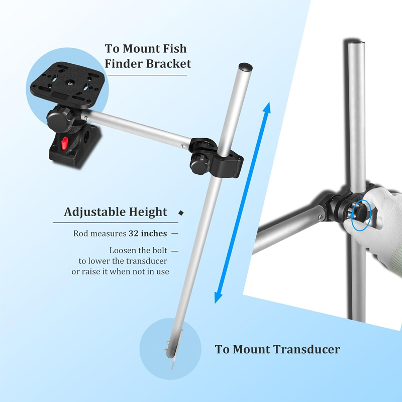 360° Rotation ,Marine Fish Fin - Fish Finder Mount avaliação e preço