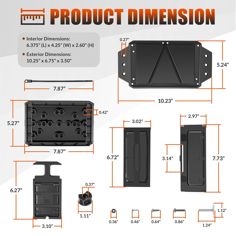 Track Mounted Battery Box for  - Fish Finder Mount avaliação e preço