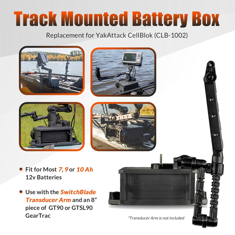 Track Mounted Battery Box for  - Fish Finder Mount avaliação e preço