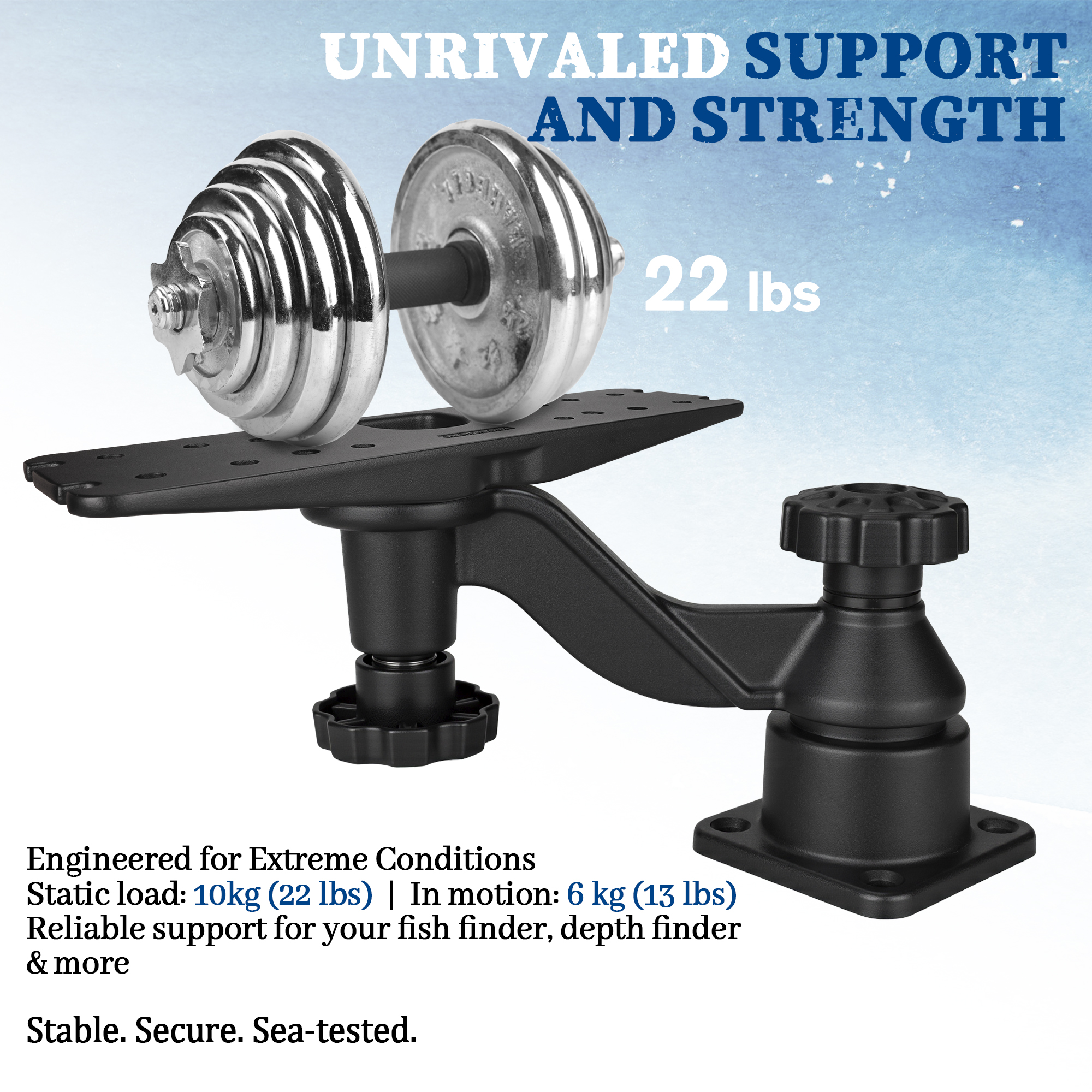 Heavy-duty vertical base mount - Fish Finder Mount avaliação e preço