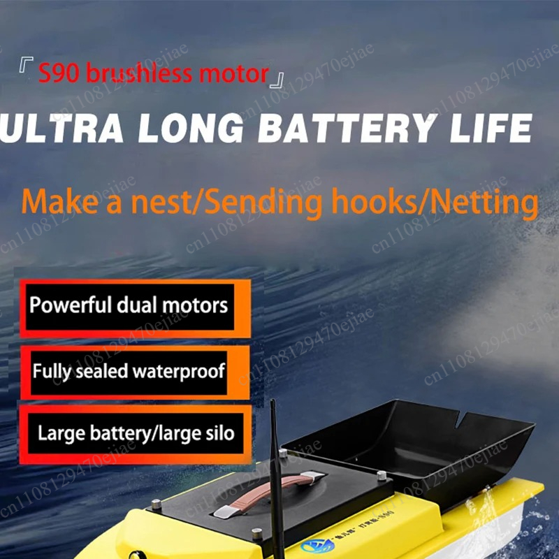 S90 12V RC GPS Bait Boat - 600 - Fish Finder avaliação e preço